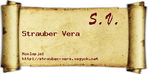 Strauber Vera névjegykártya